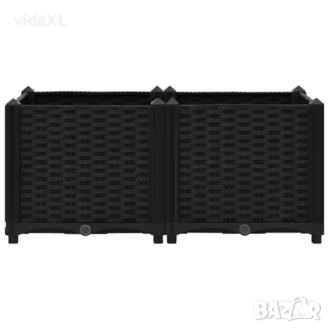 vidaXL Повдигната леха 80x40x38 см, полипропилен, снимка 3 - Саксии и кашпи - 56146615