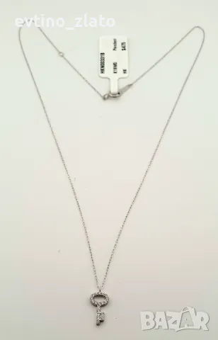 Златно колие 18К с диаманти , снимка 17 - Колиета, медальони, синджири - 40134506