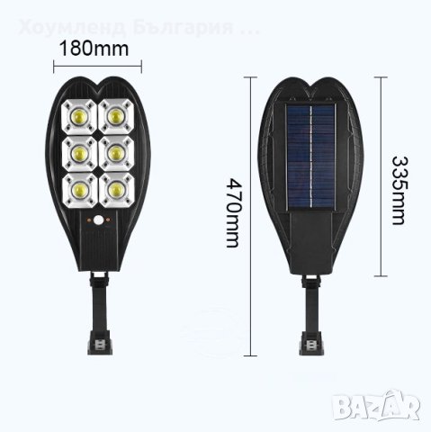 Мощна улична соларна лампа 150W, снимка 2 - Къмпинг осветление - 40650627