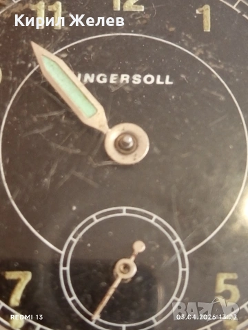 Джобен часовник INGERSOLL BRITANNIA рядък за КОЛЕКЦИОНЕРИ 51069, снимка 3 - Антикварни и старинни предмети - 54077968