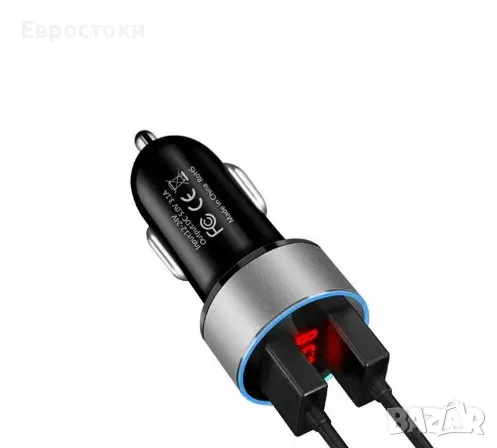 USB зарядно за кола DUTTEK USB Car Charger, USB за запалка, снимка 5 - Зарядни за кола - 49583242