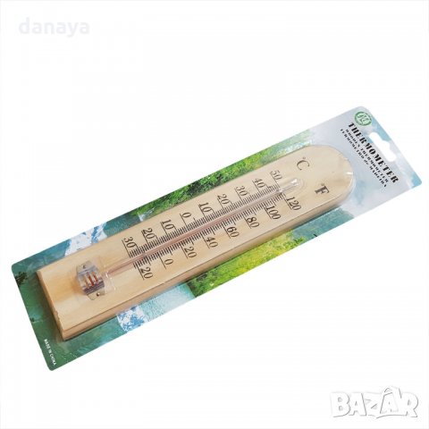 1539 Дървен стаен термометър , снимка 2 - Други - 29269511