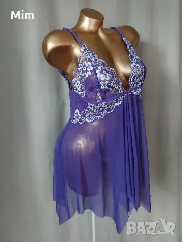 Avid Love XL Лилава къса ,ефирна нощничка , снимка 4 - Нощници - 47516142