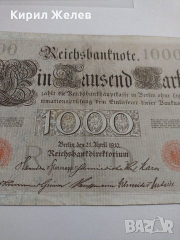 Райх банкнота - Германия - 1000 марки / 1910 година- 17954, снимка 2 - Нумизматика и бонистика - 31034691