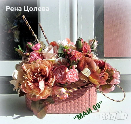 Икебана за маса, снимка 4 - Изкуствени цветя - 51059492