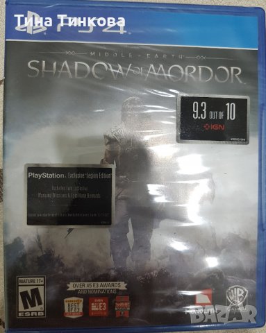 Shadow of Mordor PS4, снимка 1 - Игри за PlayStation - 39647705
