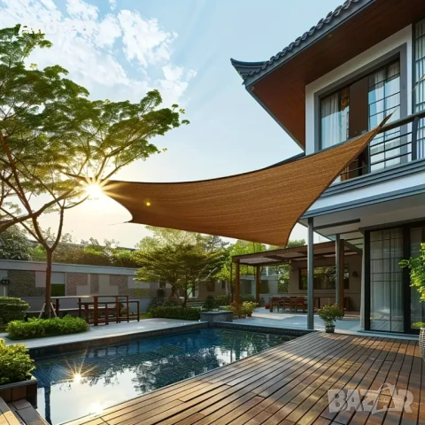 Слънцезащитна тента с UV защита, Сенник за градина, снимка 3 - Градински мебели, декорация  - 49468558