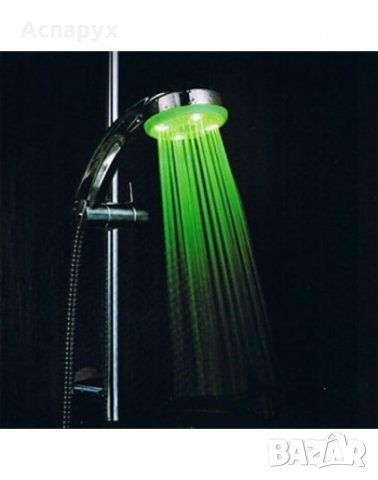 Светеща LED душ-слушалка в три цвята, снимка 4 - Други стоки за дома - 30066159