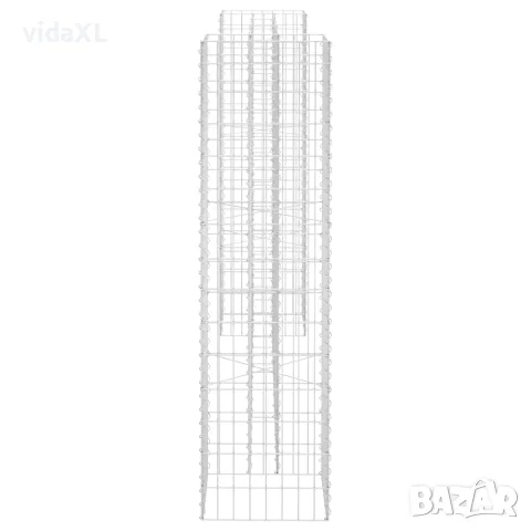 vidaXL Габион плантер Н-образен, стоманена тел, 260x40x150 cм, снимка 4 - Саксии и кашпи - 56146141