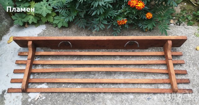 Стара дървена закачалка , снимка 3 - Антикварни и старинни предмети - 42482311