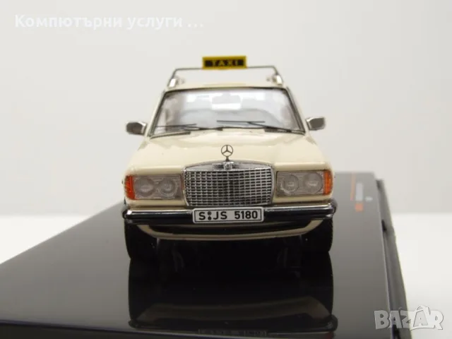 Mercedes-Benz 200 T S123 Kombi Taxi такси 1979 - мащаб 1:43 на IXO моделът е нов в PVC дисплей-кейс, снимка 5 - Колекции - 56080542