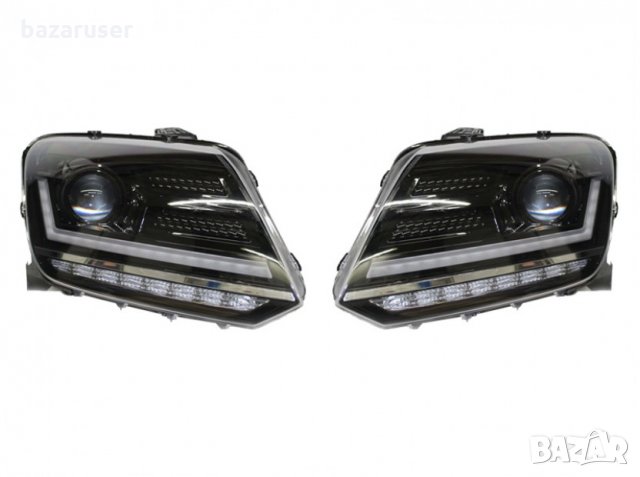 LED фарове Osram за VW Amarok след 2010 година с черна основа, за модела с халогенни фарове, снимка 4 - Аксесоари и консумативи - 32114706