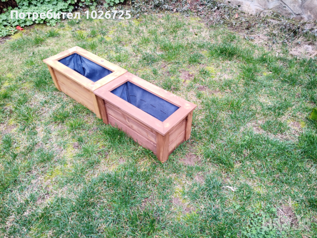 Дървени сандъчета за цветя , снимка 5 - Декорация за дома - 44598121