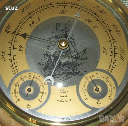 Троен уред за стена, барометър, влагомер и термометър, снимка 2 - Декорация за дома - 54238324