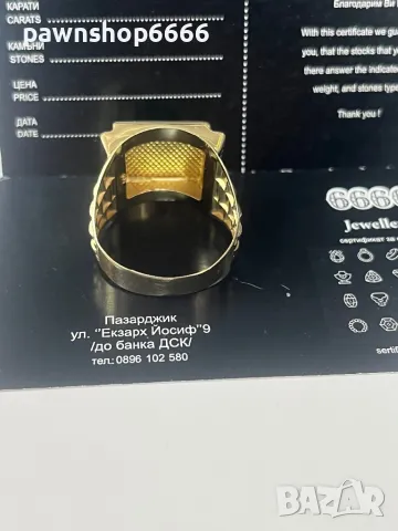 Мъжки златен пръстен 14К, снимка 7 - Пръстени - 50301910