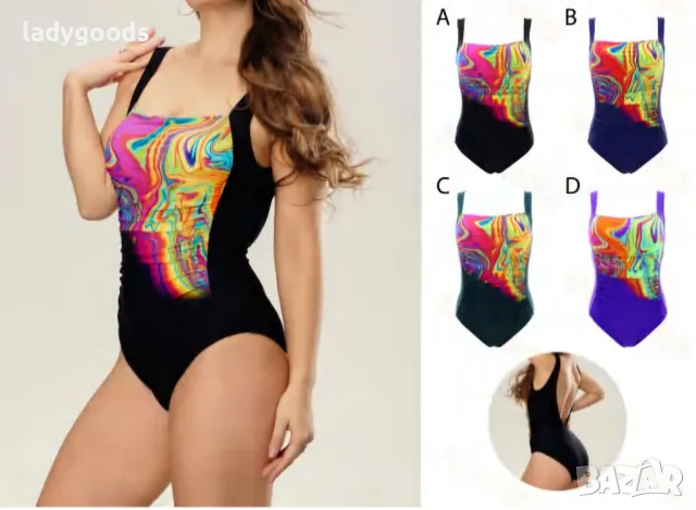 -18%! Цял дамски бански костюм.4 цвята.Модел 551.