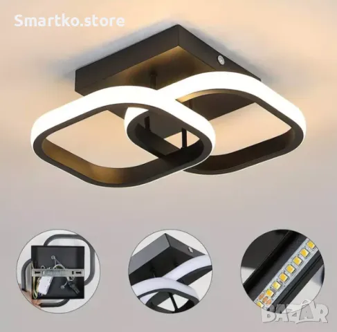 LED плафониера с 2 пръстена, снимка 4 - Лед осветление - 47534147