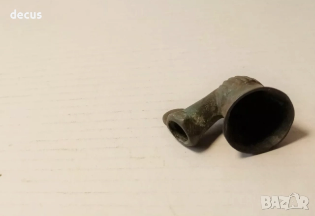 Бронзова лула за пушене–Стара Османска империя,XVIII–XIX век, снимка 8 - Антикварни и старинни предмети - 51462637
