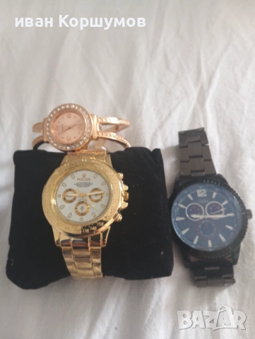 Часовници нови датския и черния по 7 евро в кутията ролекса 15 евро