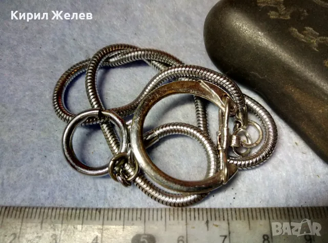 СТАР СТИЛЕН НИКЕЛИРАН ЗДРАВ КЮСТЕК За ДЖОБЕН ЧАСОВНИК ВЕРИЖКА КЛАСИЧЕСКА ВИНТИДЖ ПЛЕТКА 49672