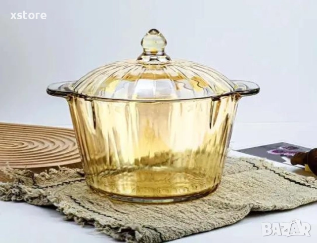 Изискана стъклена бонбониера практично и красиво съхранение 1.5л., снимка 8 - Други - 52699866