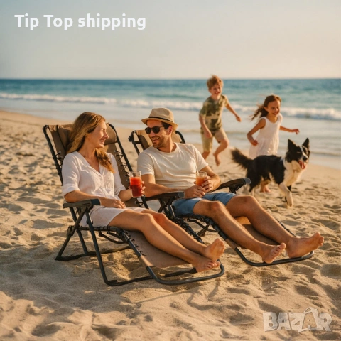 Сгъваем градински шезлонг с нулева гравитация и сенник – комфорт за пълна релаксация, снимка 3 - Градински мебели, декорация  - 53049269