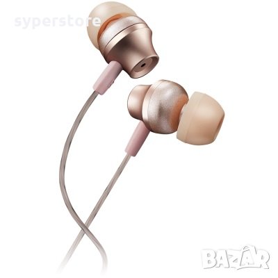 Слушалки с микрофон CANYON CNS-CEP3RO Розови слушалки тип "тапи"за уши, In-Ear Stereo Earphones