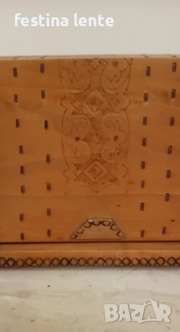 Дървена кутия за цигари, снимка 7 - Антикварни и старинни предмети - 52585288