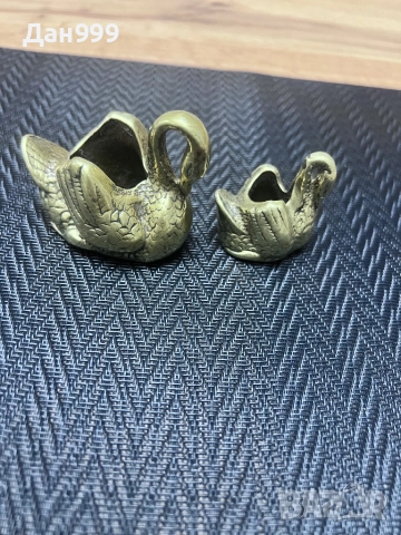 Лот от 5 месингови миниатюрни фигурки, снимка 3 - Колекции - 52975332