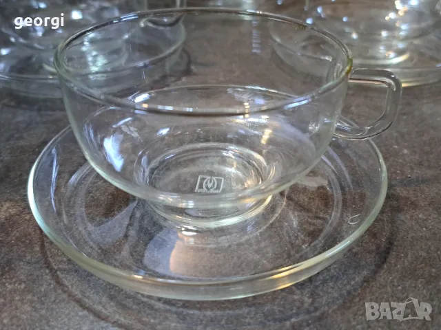немски стъклен сервиз за чай Jenaer glas   20/1, снимка 2 - Сервизи - 49108808