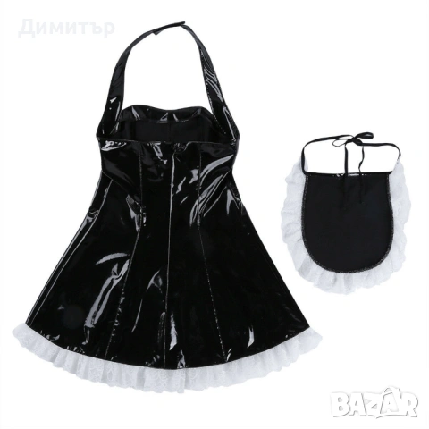 Лачена рокля "камериерка" french maid, снимка 7 - Рокли - 54246664