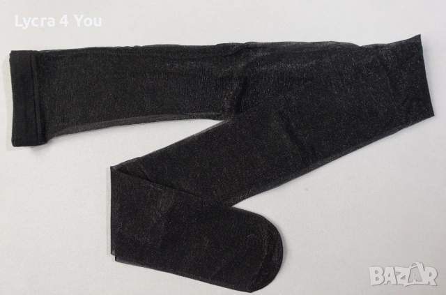 XS нов черен прозрачен чорапогащник с ликра, снимка 4 - Бельо - 53156372