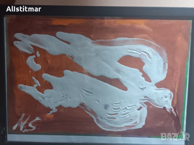 Картина, смесена техника върху хартия, снимка 2 - Картини - 53013340