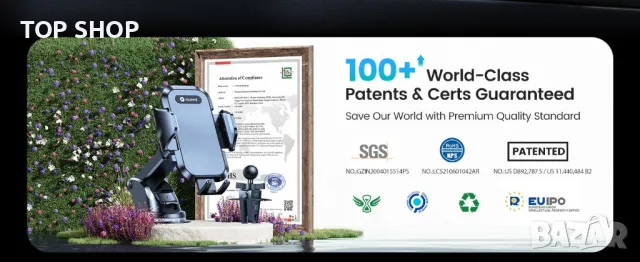 Луксозна и надеждна стойка за смартфон за автомобил VICSEED, снимка 2 - Селфи стикове, аксесоари - 48804616