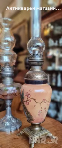 Антична ,френска газена лампа. , снимка 2 - Настолни лампи - 49983007