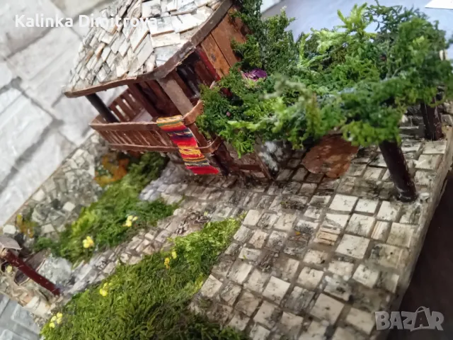 Макет на българска,старинна къща.Ръчна изработка., снимка 6 - Декорация за дома - 50155453