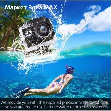 Водоустойчива Спортна екшън камера GoPlus, 16 MP, 4K с WIFI, 170 градуса, HDMI, снимка 4 - Камери - 52915734