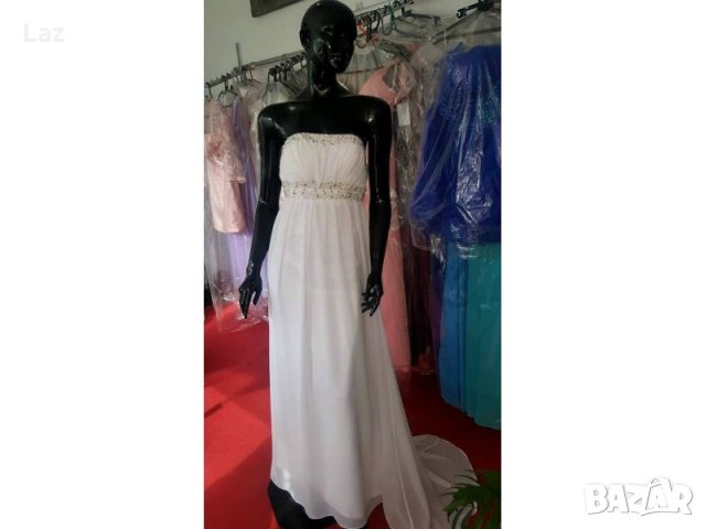 бюджетна и ефектна сватбена булчинска рокля, снимка 3 - Сватбени рокли - 30093248