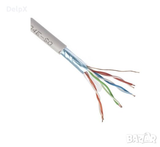 Мрежов кабел алуминиев UTP, LAN, 4x2x0,5mm2, CAT5E, CCA
