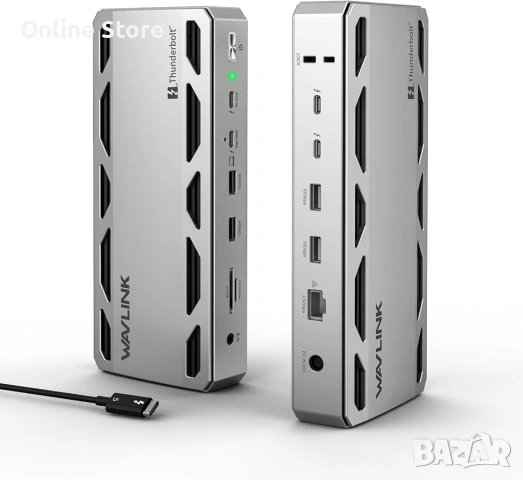 WAVLINK Thunderbolt 5 Dock 12-в-1 докинг станция – 8K, 2.5G Ethernet, SD, USB