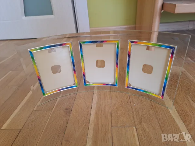 Тройна рамка за снимки от стъкло, снимка 3 - Декорация за дома - 48504392