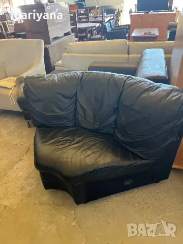 Ъглов / Прав диван - Естествена кожа , снимка 7 - Дивани и мека мебел - 50065311