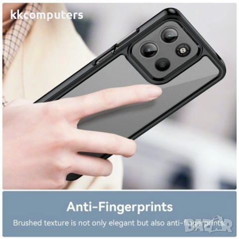 Motorola Moto G05 4G / E15 4G Силиконов Калъф Anti-drop TPU + Acrylic и Протектор, снимка 9 - Калъфи, кейсове - 52674164