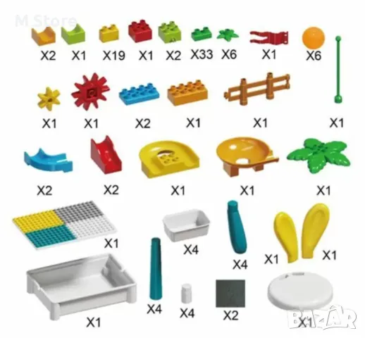 Образователната маса с тухли и столче, снимка 2 - Образователни игри - 48328315