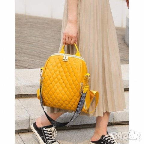 Дамска чанта - раница Ketty Yellow, снимка 8 - Чанти - 39279244
