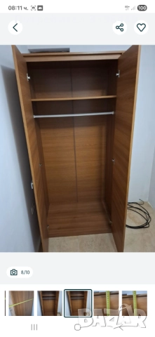 Двукрилен гардероб , снимка 7 - Гардероби - 51627437