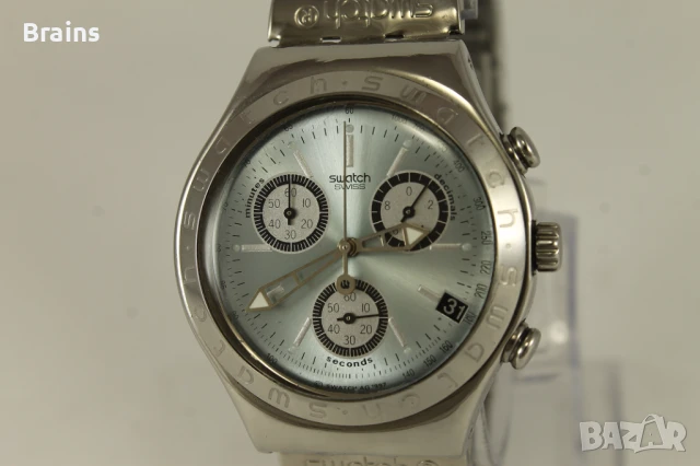 SWATCH IRONY CHRONOGRAPH Швейцарски Кварцов Хронограф, снимка 3 - Мъжки - 50805597