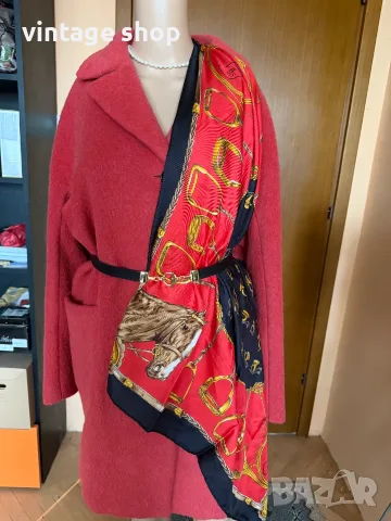 Палто Weekend Max Mara oversize, цвят корал, размер 46 IT, снимка 6 - Палта, манта - 56160135