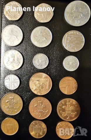 Голям лот от Английски монети в добро състояние, снимка 3 - Нумизматика и бонистика - 40075761