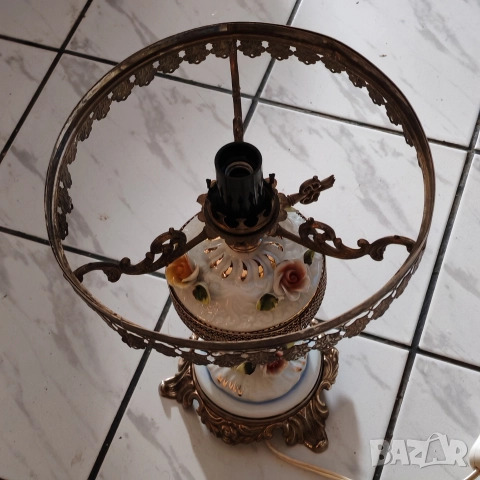 Стара порцеланова,настолна лампа. , снимка 9 - Антикварни и старинни предмети - 52650429